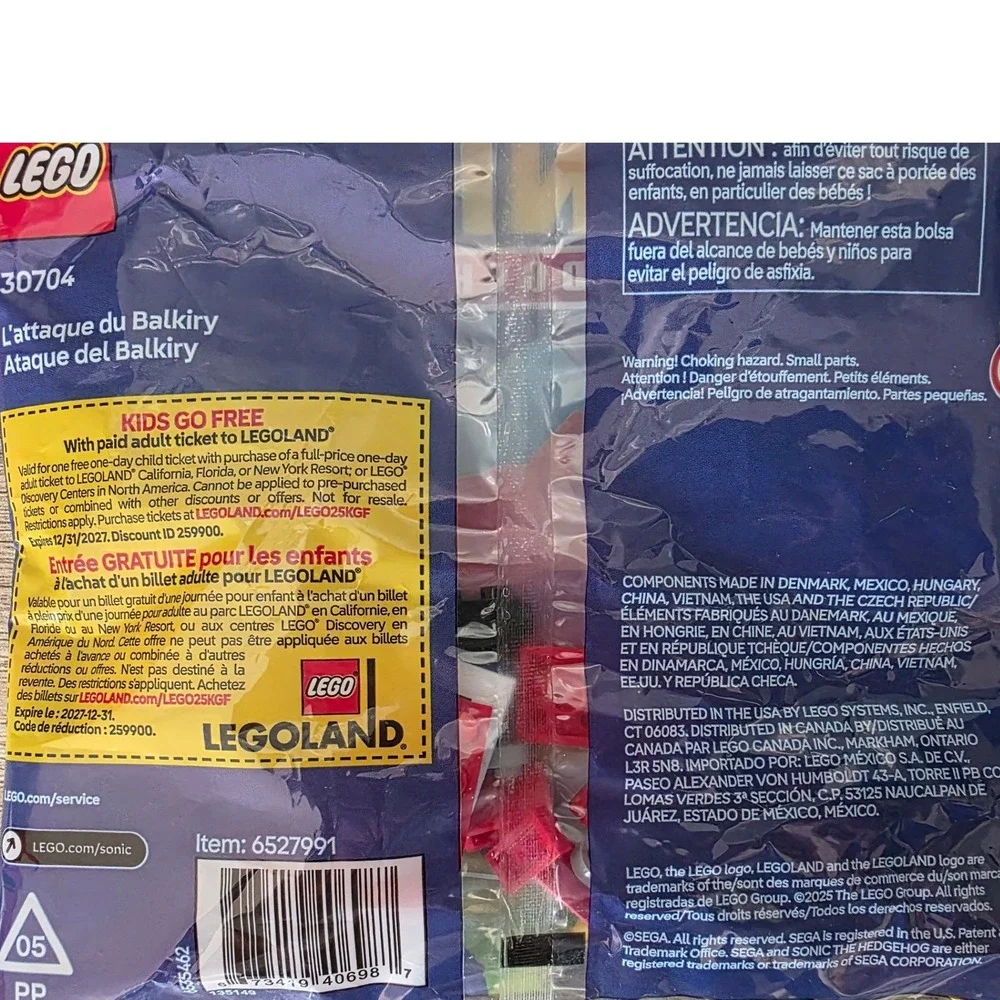LEGO Sonic the Hedgehog Balkiry Attack 30704 Polybag Set 42 Pcs New Sealed